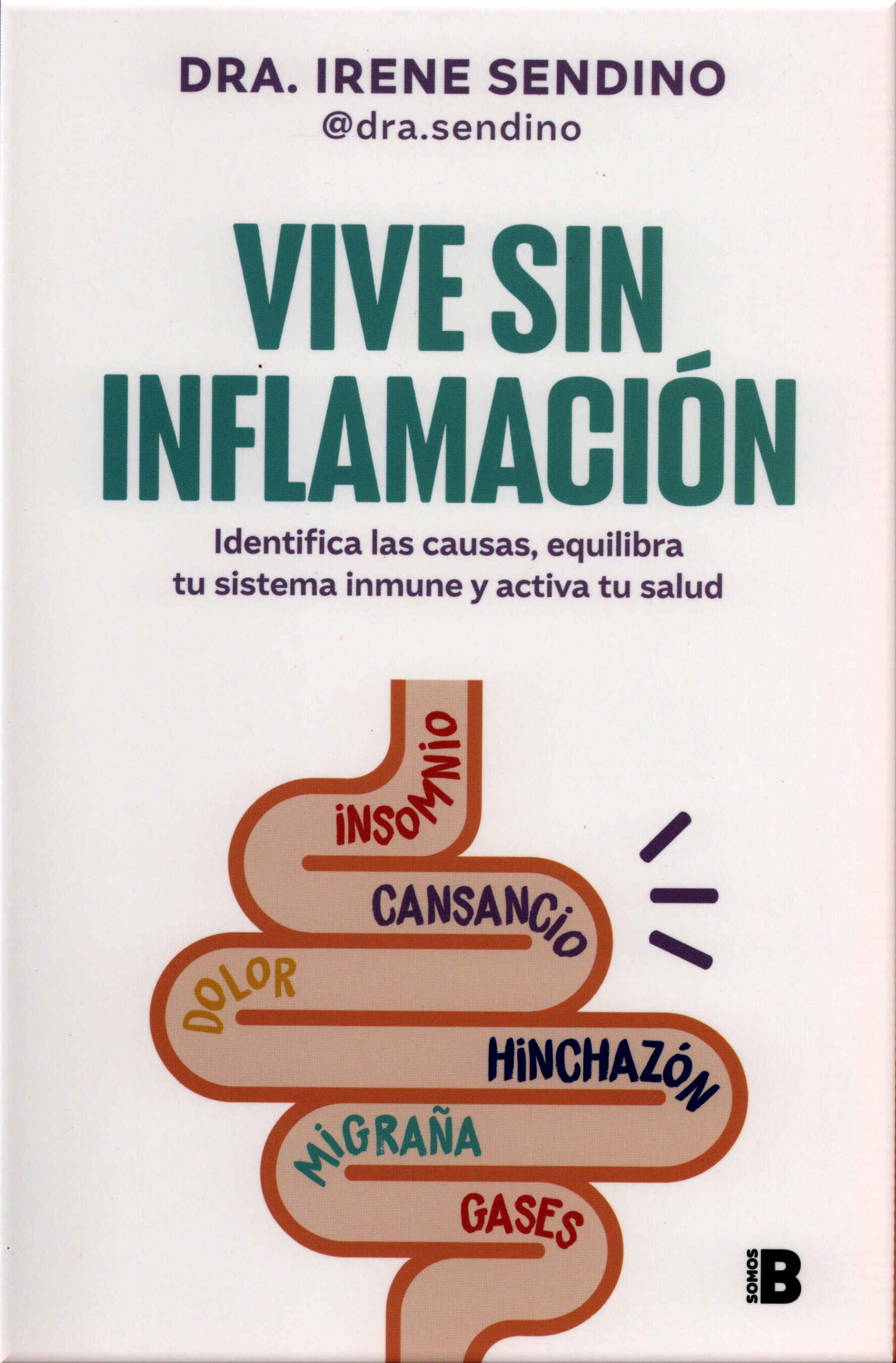 Vive sin inflamación. Identifica las causas, equilibra tu sistema inmune y activa tu salud / Irene Sendino. Somos B, 2025